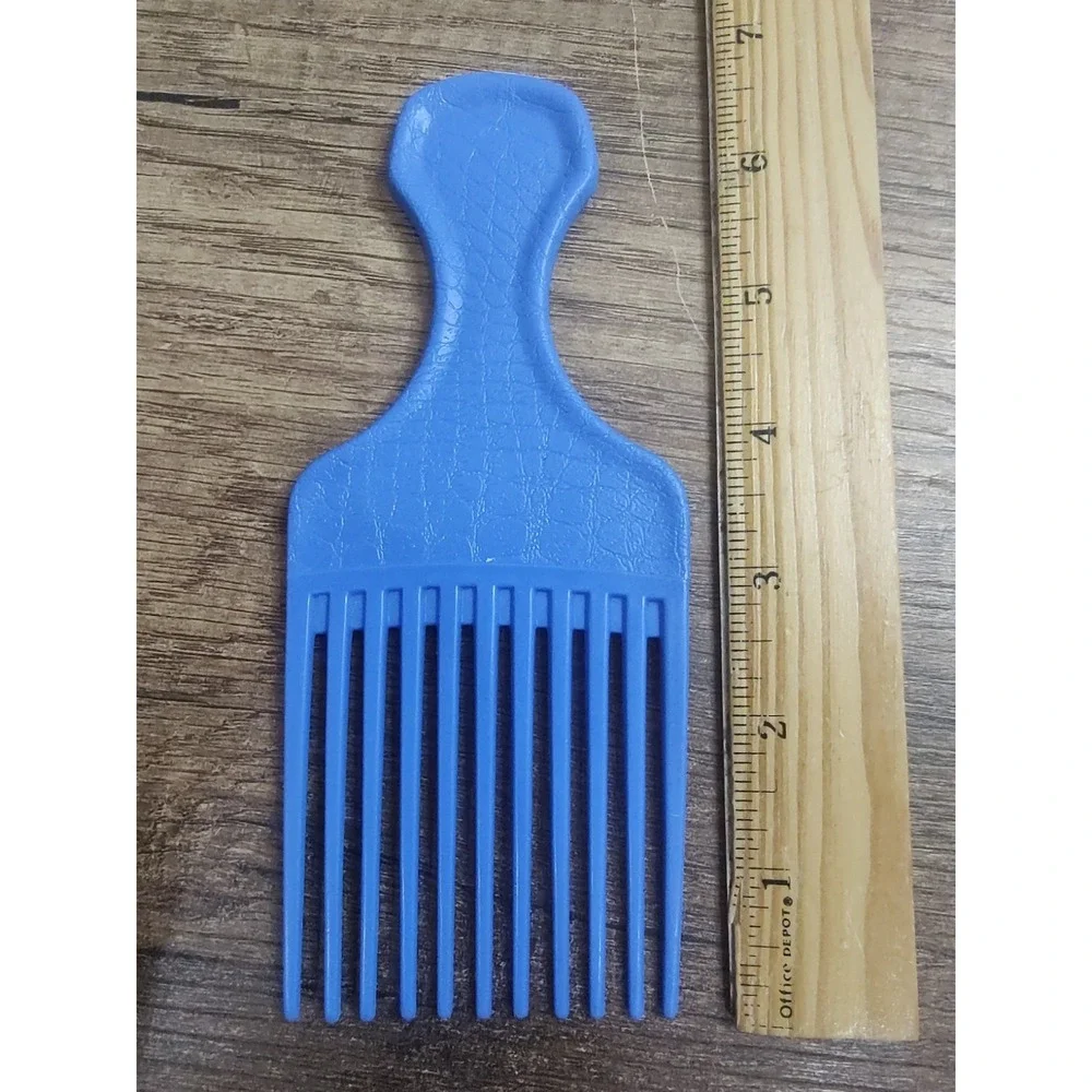 Vintage Goody Comb Hair Pick Lift Blue Textured 80's, 90's 6.5